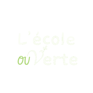 Logo blanc de L'école ouVerte